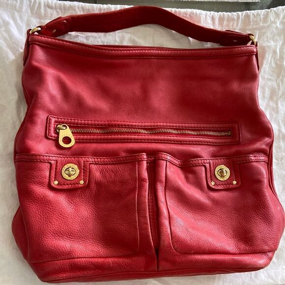 Marc Jacobs Red Safron hobo Bag EUC - Picture 2 of 14